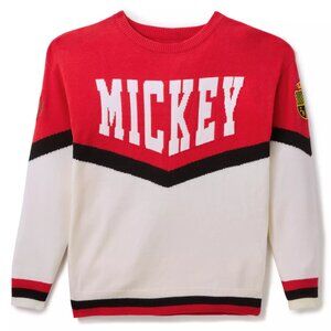 Mickey Mouse Collegiate Pullover Knit Sweater for Women – Exclusive